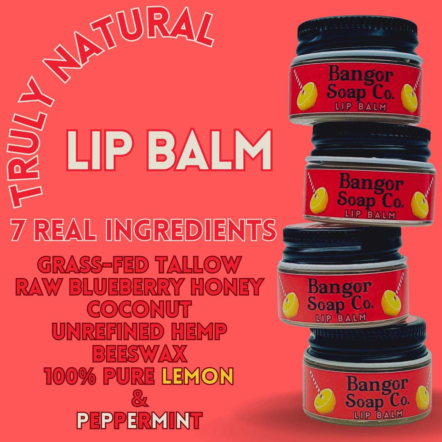 Cooling Lemon Peppermint Lip Balm | Jar